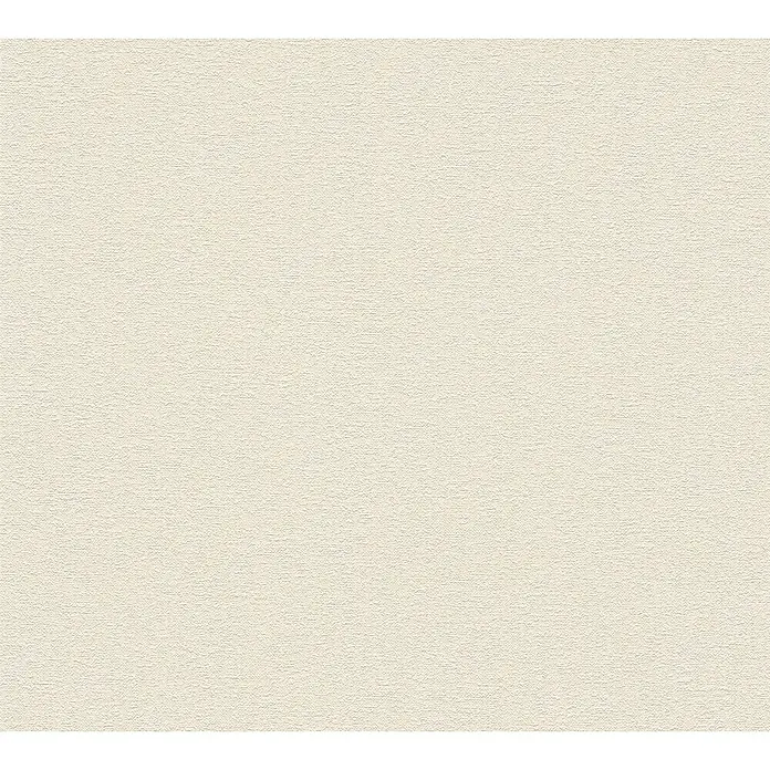 A.S. Création Metropolitan Stories Travel Styles Vliestapete - Melange-Creme, Uni, 10,05 x 0,53 m - Elegante, einfarbige Tapete in Cremeweiß mit feiner Textur für stilvolle Wandgestaltung und eine warme Atmosphäre im Raum.