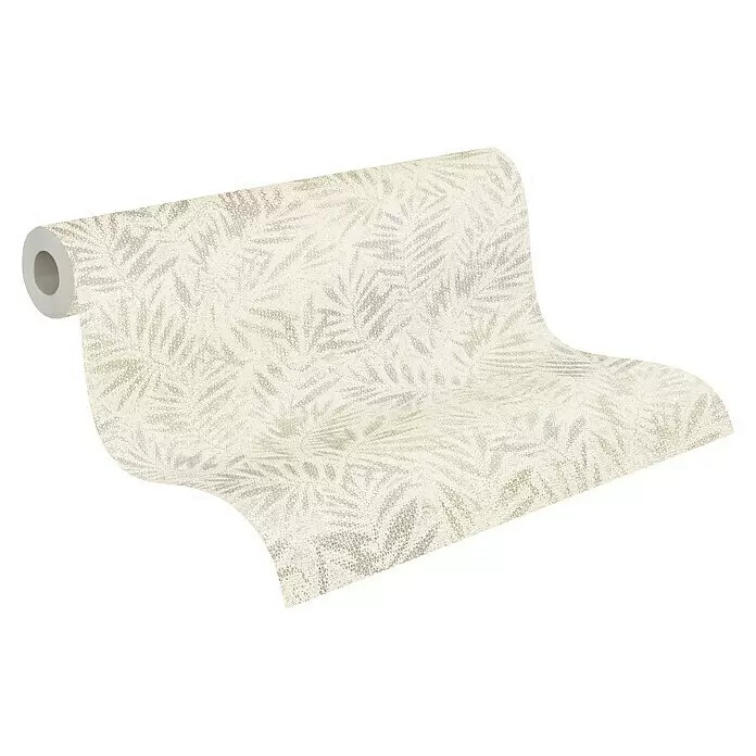 A.S. Création Metropolitan Stories Travel Styles Vliestapete Blätter-Allover ICreme, Floral, 10,05 x 0,53 m