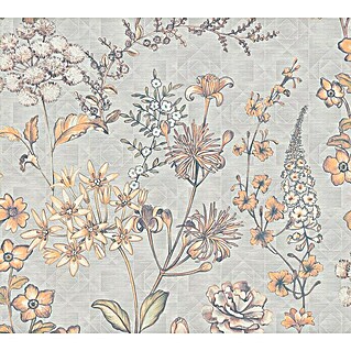 AS Creation Metropolitan Stories Travel Styles Vliestapete Blumen II (Creme/Blau, Floral, 10,05 x 0,53 m)