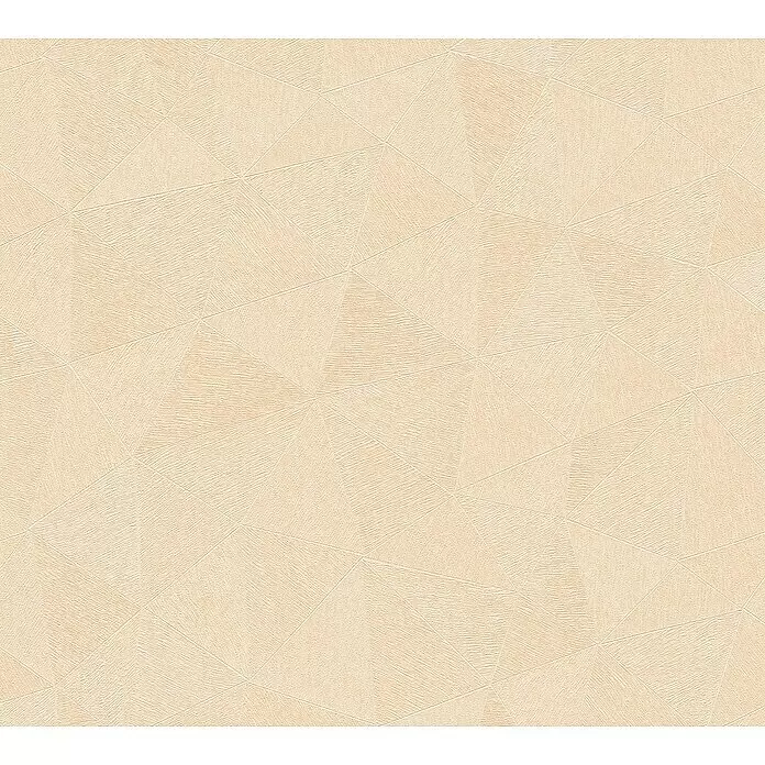 A.S. Création Metropolitan Stories Travel Styles Vliestapete - Beige, Grafisch, 10,05 x 0,53 m, Matt - Helle beige strukturierte Tapete mit abstraktem geometrischem Dreiecksmuster.