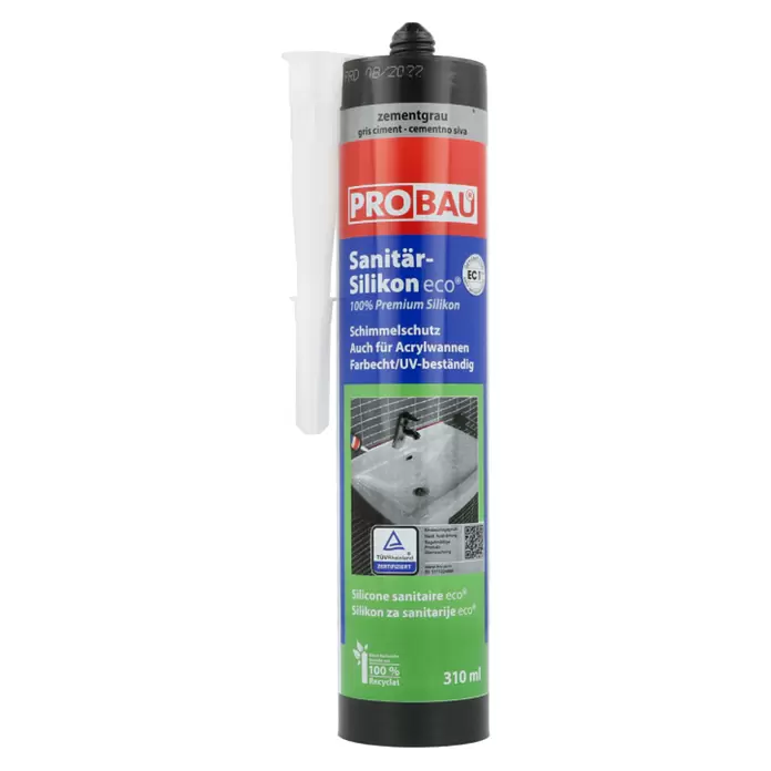 Probau eco Sanitär-Silikon - Zementgrau, 310 ml