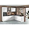 Marinelli Cucine Vormontierte Winkelküche Gemma (B x T: 250 x 225 cm, Weiß, Mit Elektrogeräten, Spüle rechts) | BAUHAUS