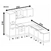 Marinelli Cucine Vormontierte Winkelküche Idra (B x T: 250 x 225 cm, Weiß, Mit Elektrogeräten, Spüle rechts) | BAUHAUS