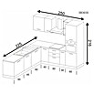 Marinelli Cucine Vormontierte Winkelküche Cassiopea (B x T: 250 x 225 cm, Hellgrau, Mit Elektrogeräten, Spüle links) | BAUHAUS