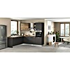 Marinelli Cucine Vormontierte Winkelküche Vega (B x T: 250 x 225 cm, Anthrazit/Nuss, Mit Elektrogeräten, Spüle links) | BAUHAUS