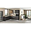 Marinelli Cucine Vormontierte Winkelküche Ametista (B x T: 250 x 225 cm, Anthrazit/Nuss, Mit Elektrogeräten, Spüle links) | BAUHAUS