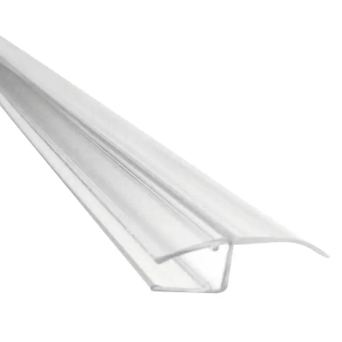 Perfil de sellado recto L - 200 x 1,02 x 3,6 cm, Transparente - Sello transparente para puerta de ducha que proporciona una barrera impermeable. Este sello mantiene el baño limpio y seco.