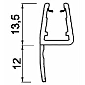 Perfil de sellado recto (L x An x Al: 200 x 3 x 3 cm)