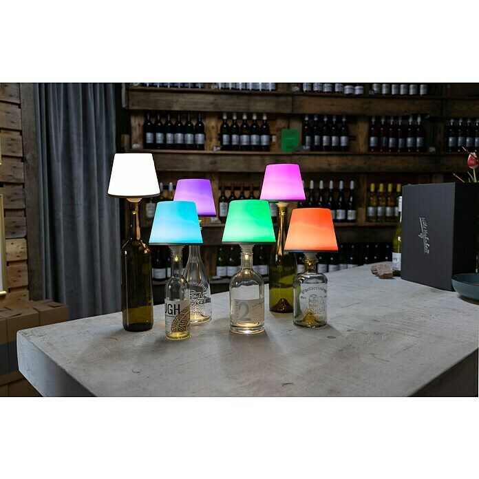 REV LED steklenična svetilka Lamprusco RGB  (2 W, RGBW, Ø x V: 11,5 x 13,8 cm, Deluje na baterijo) | 3111 - Akkuleuchte dekorativ | CAJB - Outdoorleuchten Akku | CAJ - Outdoorleuchten | CA - Beleuchtung | C - Elektro | BAUHAUS