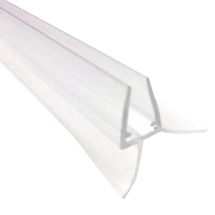 Perfil de sellado vierteaguas 4-5 - L x An x Al: 100 x 3 x 3 cm - Sello de ducha de vidrio transparente, que proporciona una barrera eficaz contra las fugas de agua y garantiza un baño más limpio.