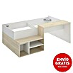 Dekit Cama con escritorio Kric (L x An x Al: 134 x 195 x 72 cm, Blanco/Natural) | BAUHAUS