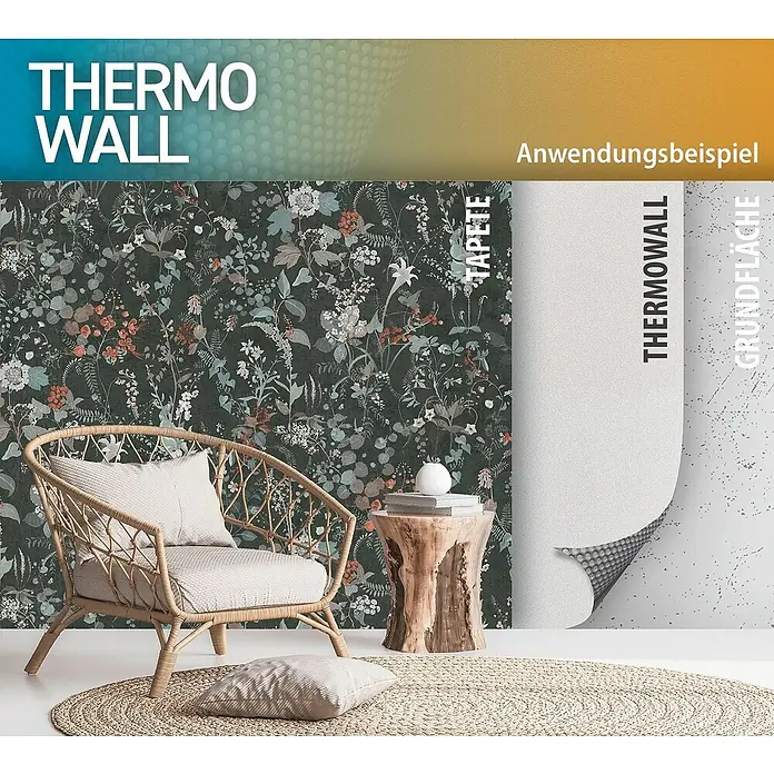 A.S. Création Dämmtapete Thermowall - L x B x S: 10,05 m x 0,53 m x 1 mm, Weiß - Thermo Wall: Dekorative und energieeffiziente Wandgestaltung.