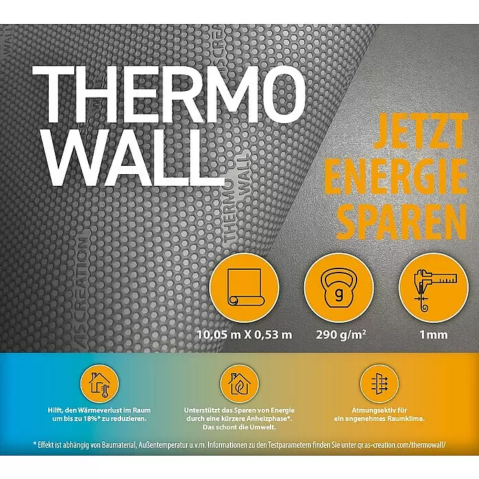 A.S. Création Dämmtapete ThermowallL x B x S: 10,05 m x 0,53 m x 1 mm, Weiß