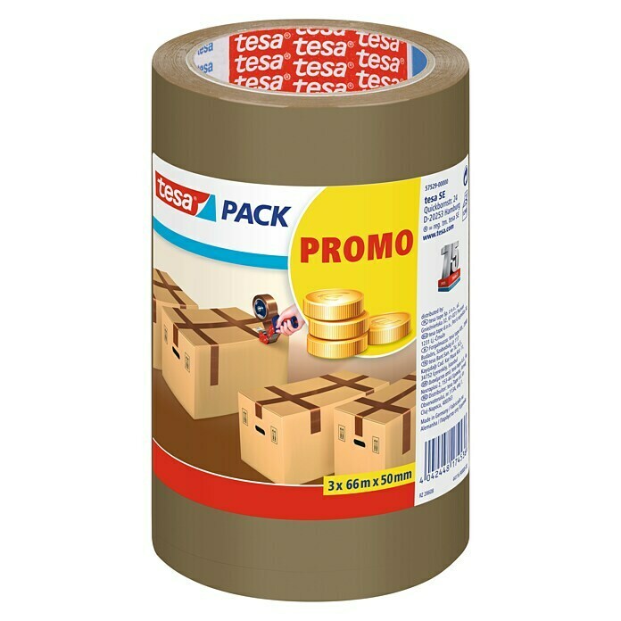 Tesa Cinta de embalaje Pack promo (3 uds.)