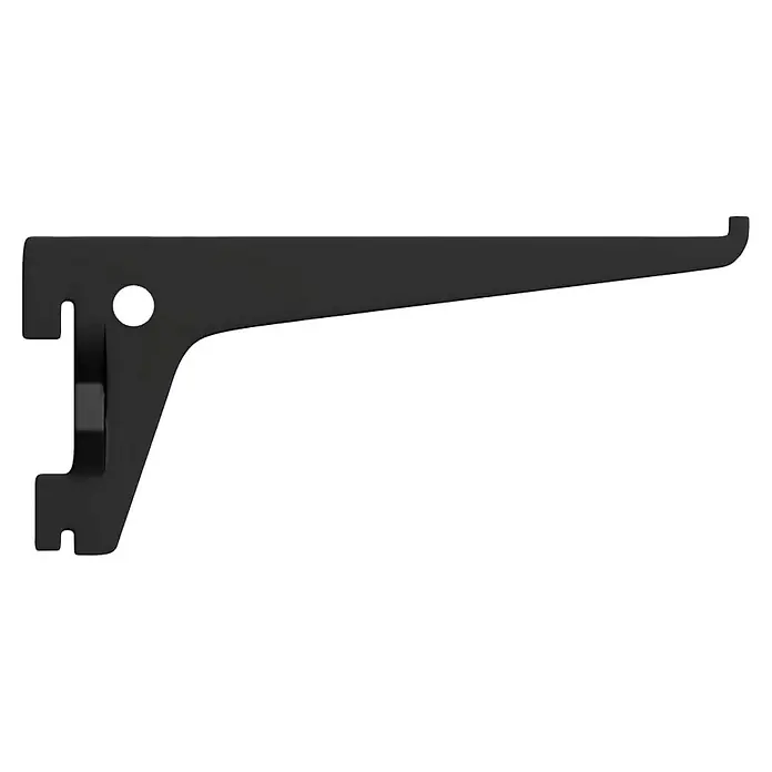 Element System Pro-Träger S 50Länge: 15 cm, Schwarz, Belastbarkeit: 60 kg - Schwarze Regalkonsole für die Wandmontage, robust und langlebig, ideal für die einfache und sichere Installation von Regalböden im Innenbereich.