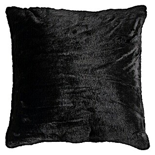 Kissen Happy (Schwarz, 48 x 48 cm, 100 % Polyester)