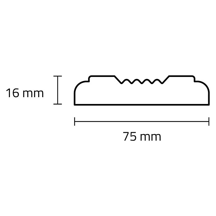 Profilleiste (244 x 1,6 x 7,5 cm, MDF) | BAUHAUS