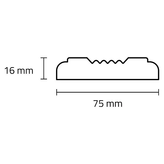 Profilleiste - 244 x 1,6 x 7,5 cm, MDF - Skizze
