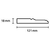 Profilleiste (280 x 1,8 x 12,1 cm, MDF) | BAUHAUS