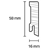 Sockelleiste (240 x 1,6 x 5,8 cm, Eiche Goldbraun) | BAUHAUS