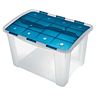 Terry Caja con tapa Home Box (L x An x Al: 59,5 x 41,2 x 38,5 cm, Con tapa, Plástico)