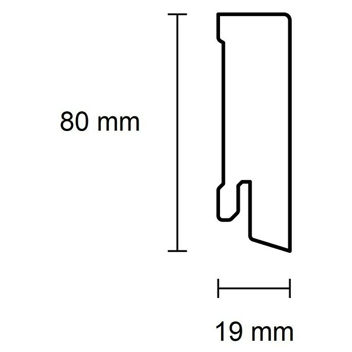 Sockelleiste (240 x 1,9 x 8 cm, MDF) | BAUHAUS