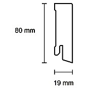 Sockelleiste (240 x 1,9 x 8 cm, MDF) | BAUHAUS