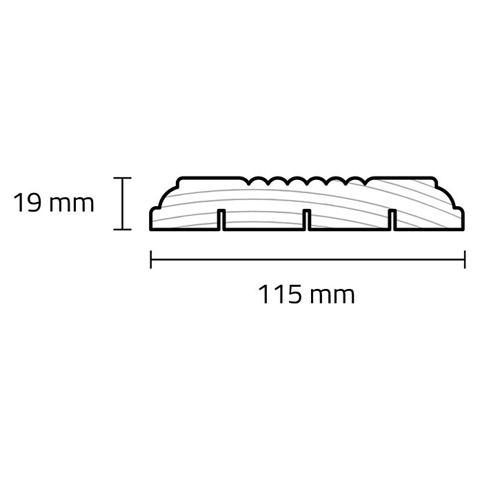 Profilleiste (240 x 1,9 x 11,5 cm, Kiefer) | BAUHAUS