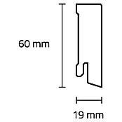 Sockelleiste (240 x 1,9 x 6 cm, MDF) | BAUHAUS