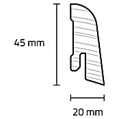 Sockelleiste (240 x 2 x 4,5 cm, Eiche geölt) | BAUHAUS