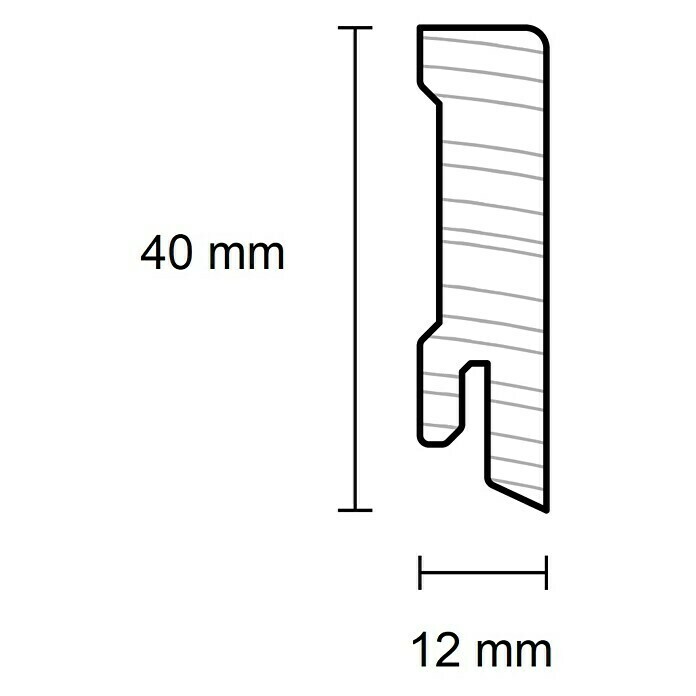 Sockelleiste (240 x 1,2 x 4 cm, Kiefer) | BAUHAUS