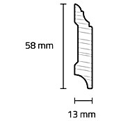 Sockelleiste (240 x 1,3 x 5,8 cm, Kiefer) | BAUHAUS