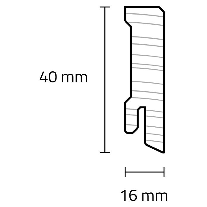 Sockelleiste (240 x 1,6 x 4 cm, Kiefer, Lackiert) | BAUHAUS