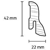 Sockelleiste (240 x 2,2 x 4,2 cm, Buche hell) | BAUHAUS