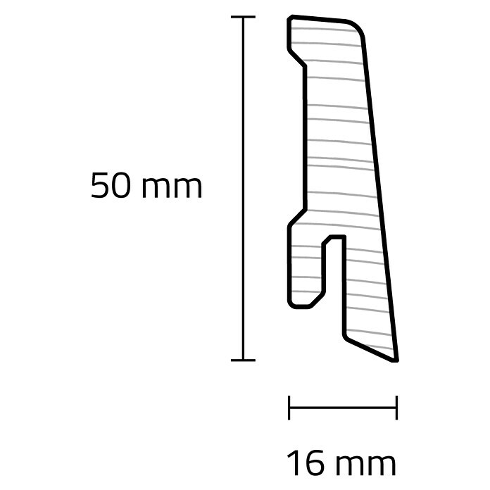 Sockelleiste (240 x 1,6 x 5 cm, Kiefer) | BAUHAUS