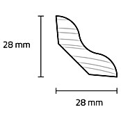 Sockelleiste (240 x 2,8 x 2,8 cm, Fichte) | BAUHAUS