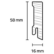 Sockelleiste (240 x 1,6 x 5,8 cm, Kiefer, Gerade) | BAUHAUS