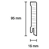 Sockelleiste (240 x 1,6 x 9,5 cm, Kiefer) | BAUHAUS