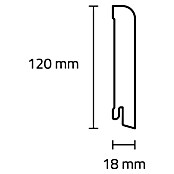 Sockelleiste (240 x 1,8 x 12 cm, MDF) | BAUHAUS