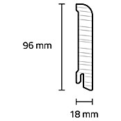 Sockelleiste (240 cm x 1,8 cm x 9,6 mm, Kiefer, Weiß) | BAUHAUS