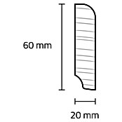 Sockelleiste (244 x 2 x 6 cm, Eiche) | BAUHAUS