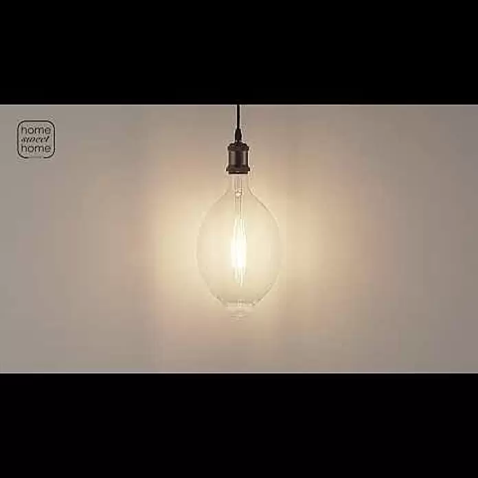 Home Sweet Home LED-Lampe Vintage Globe-Form E27 - E27, Dimmbar, Neutralweiß, 400 lm, 4 W - L111010-06 LED CARBON E27 G180 4W 400Lm 3000K DIMMBAR CLEAR