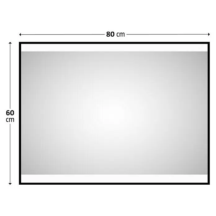DSK Lichtspiegel Black Star80 x 60 cm