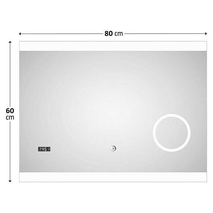 DSK Lichtspiegel Silver x Shine cm) 60 2.0 | (80 BAUHAUS