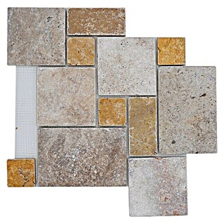 Mosaikfliese Mix Travertine XNT 40602 (30,5 x 30,5 cm, Beige, Matt)