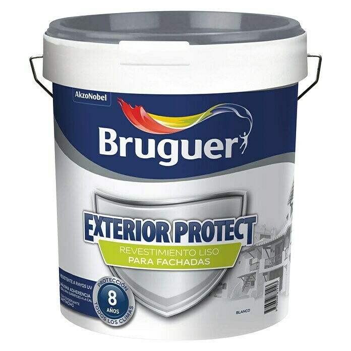 Mencionar años Brote Bruguer Pintura para fachadas Exterior Protect (Blanco, 4 l, Mate) | BAUHAUS