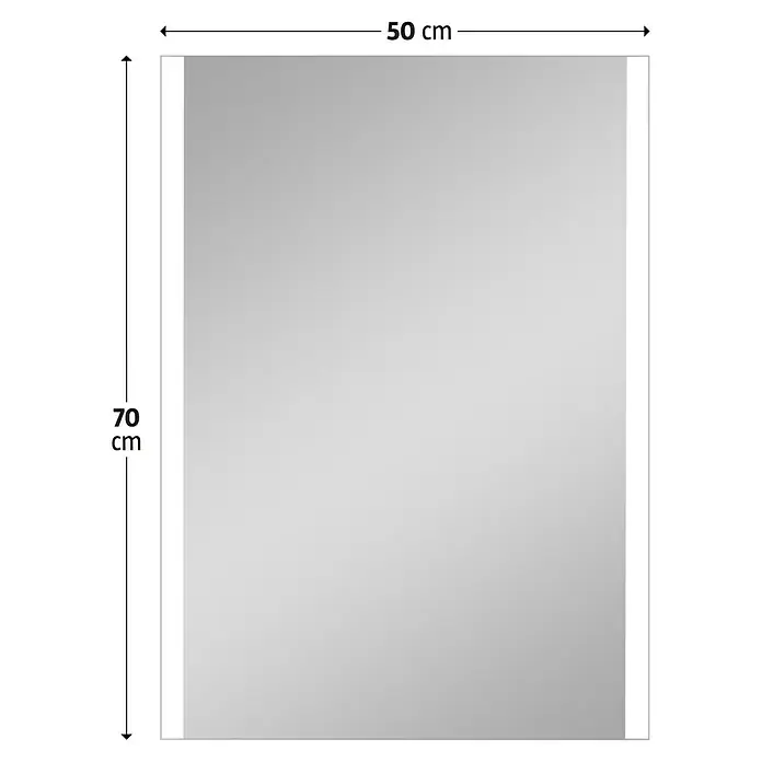 DSK Lichtspiegel Chrystal Grenier - 50 x 70 cm, Leuchtmittel - Rechteckiger Spiegel mit den Maßen 50 cm x 70 cm.