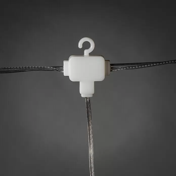 Konstsmide LED-Lichtervorhang - Außen, 105 cm, Bernstein, 96 Stk., Batteriebetrieben - Detailaufnahme