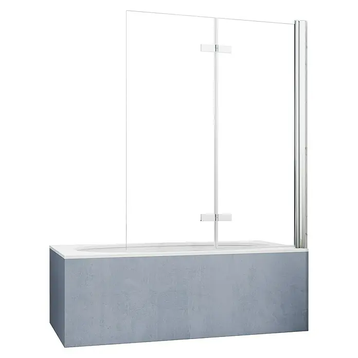 GEO Hit Pro Badewannenaufsatz B-PB400 - B x H: 140 x 150 cm, 2 Stk., Chrom, DIN Anschlag: Rechts - Badewannenaufsatz aus Klarglas mit zwei Drehelementen für einen modernen Look im Badezimmer. Hochwertige Materialien sorgen für Langlebigkeit.