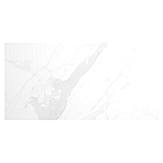 Feinsteinzeugfliese Marmi Statuario (30 x 60 cm, Weiß, Glänzend)